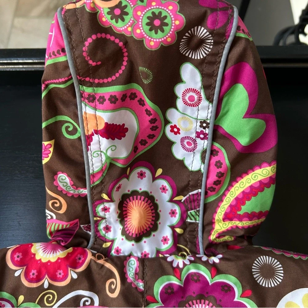 Hanna Andersson Brown Floral Paisley Hooded Baby Jacket